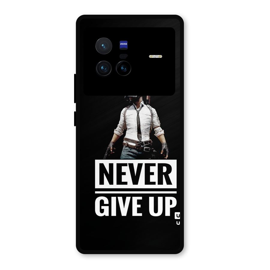 Never Giveup Metal Back Case for Vivo X80