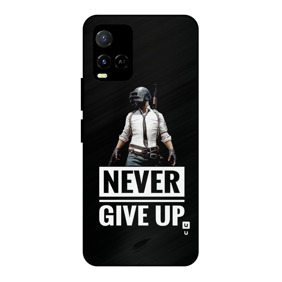 Never Giveup Metal Back Case for Vivo Y21