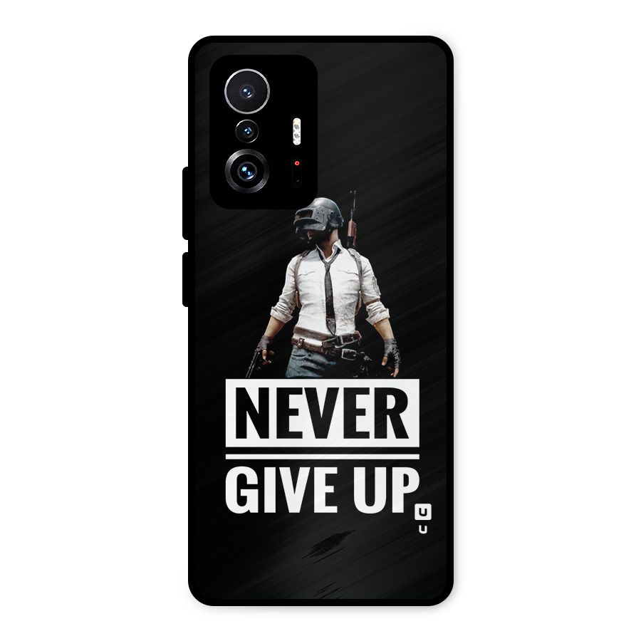 Never Giveup Metal Back Case for Xiaomi 11T Pro