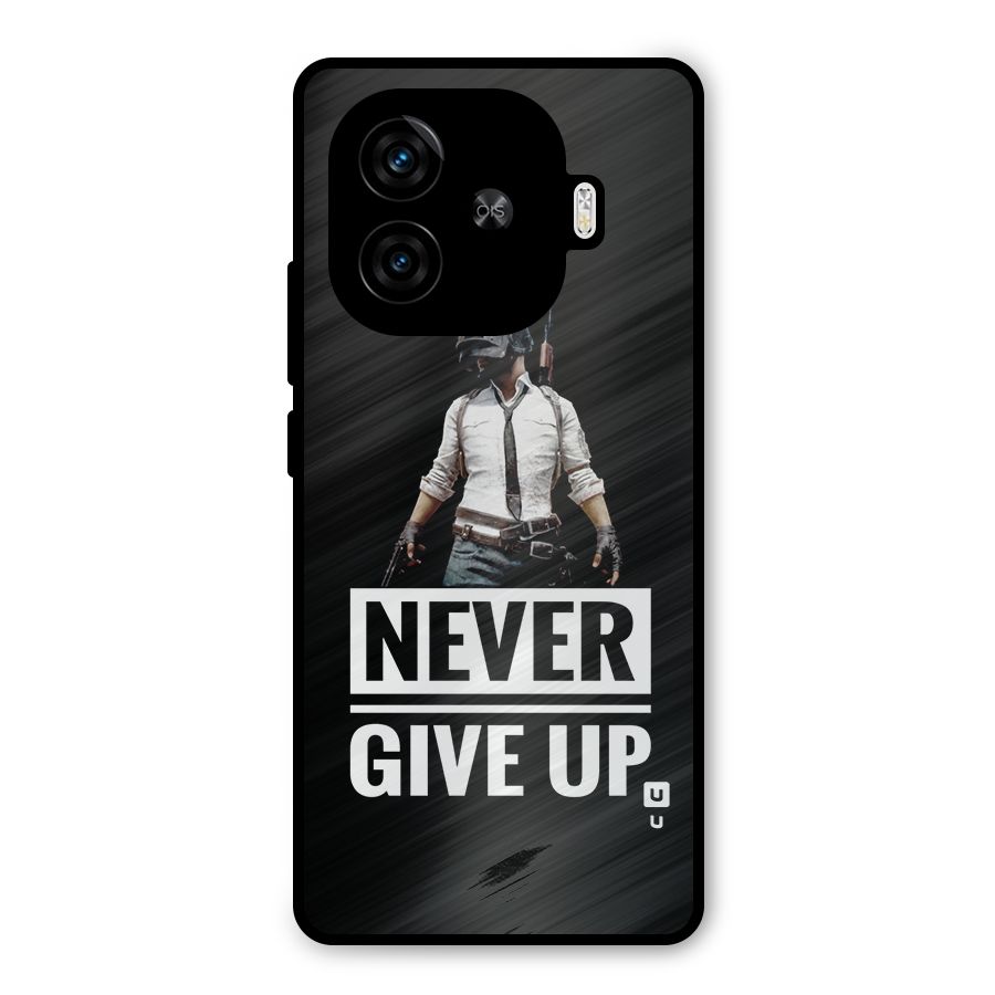 Never Giveup Metal Back Case for iQOO Z9 Turbo