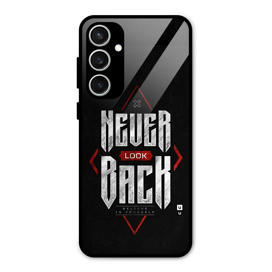 Never Look Back Diamond Glass Back Case for Galaxy S23 FE