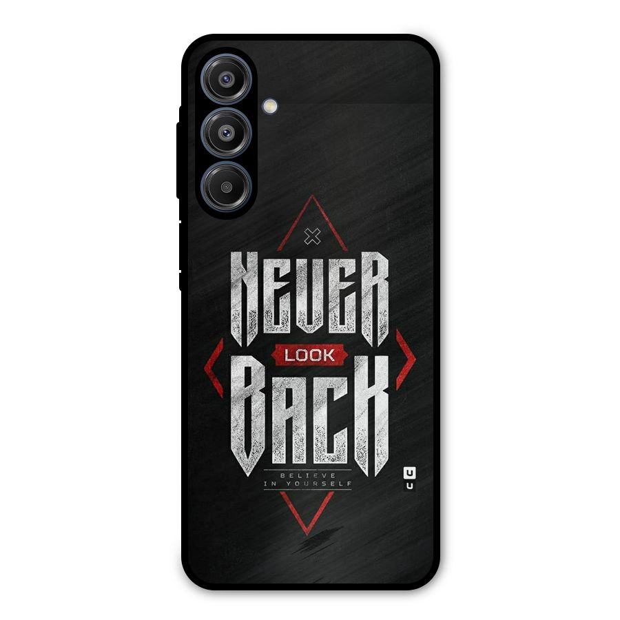Never Look Back Diamond Metal Back Case for Galaxy A16 5G
