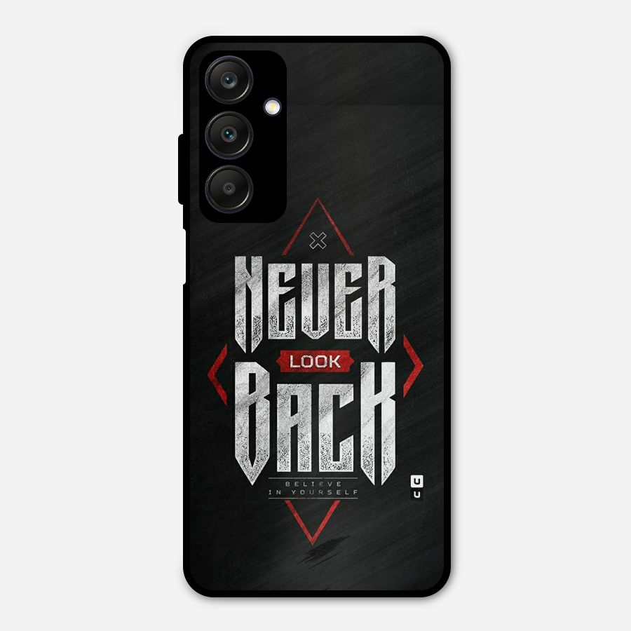 Never Look Back Diamond Metal Back Case for Galaxy A25 5G