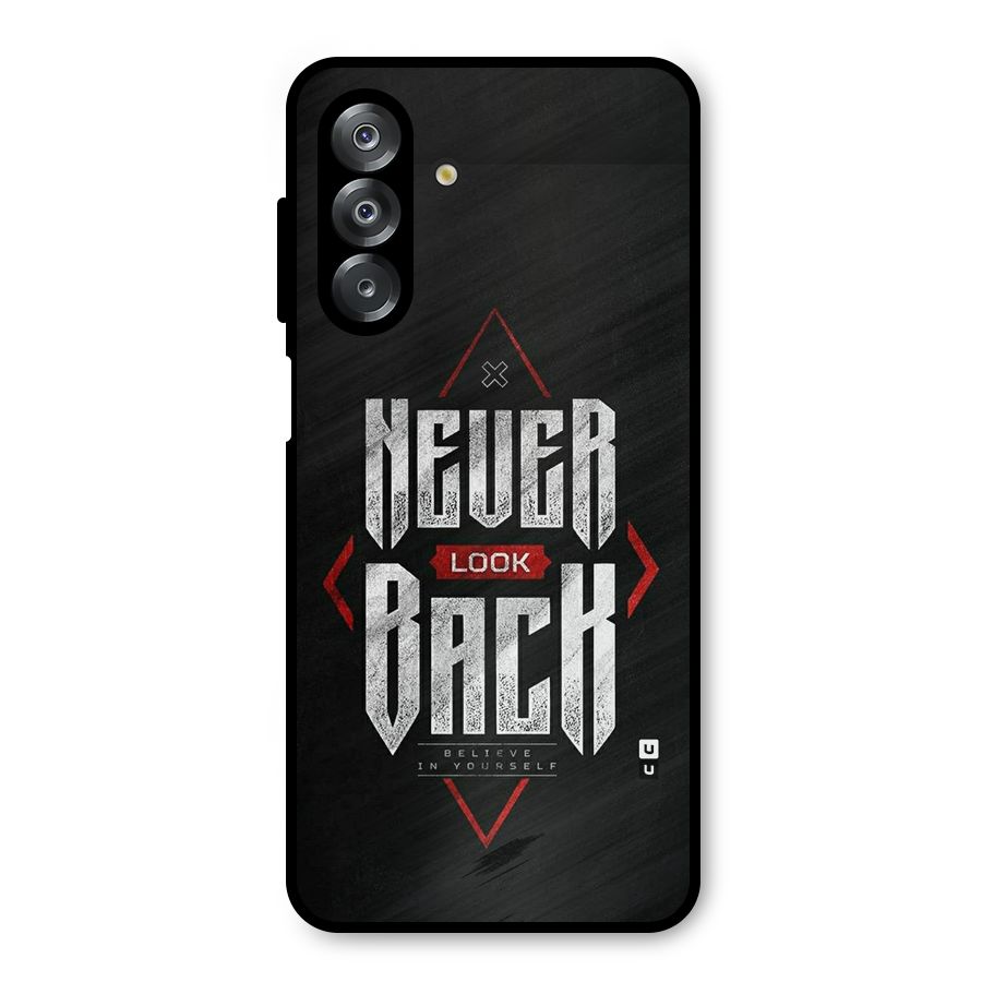 Never Look Back Diamond Metal Back Case for Galaxy A26