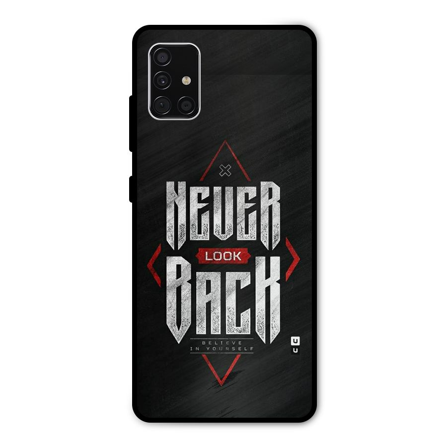 Never Look Back Diamond Metal Back Case for Galaxy A51