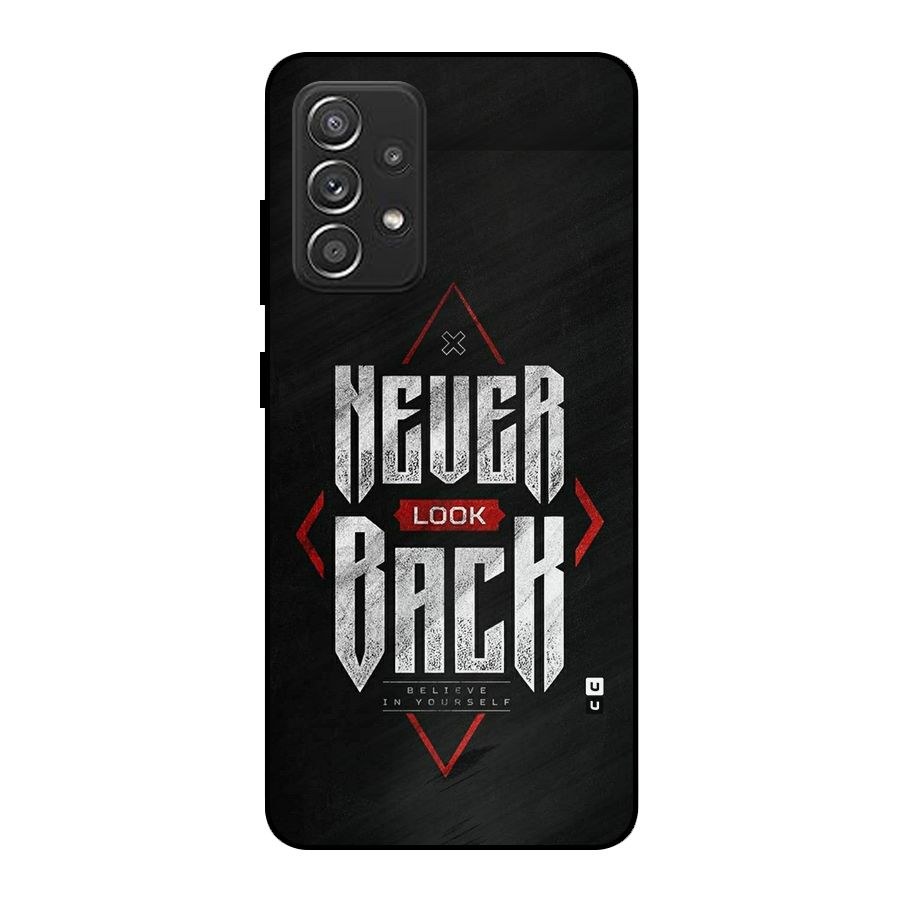 Never Look Back Diamond Metal Back Case for Galaxy A52s 5G