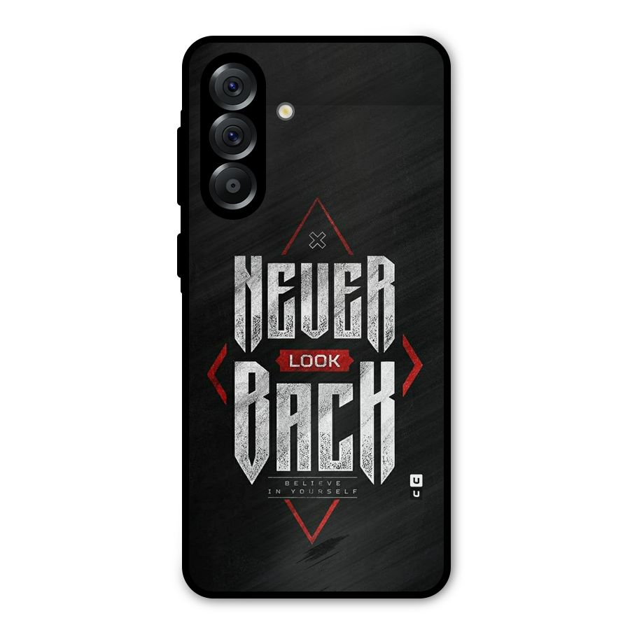 Never Look Back Diamond Metal Back Case for Galaxy A56