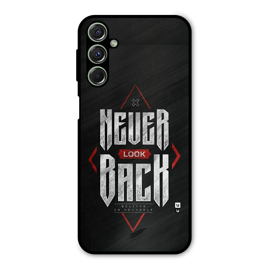 Never Look Back Diamond Metal Back Case for Galaxy M34