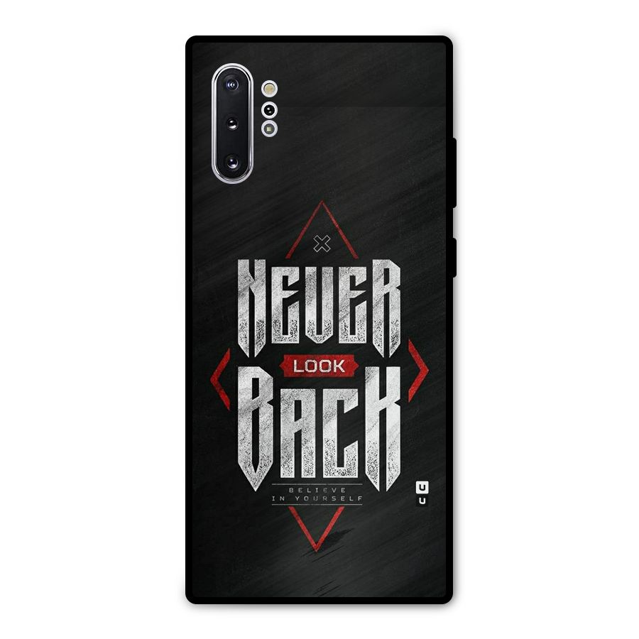 Never Look Back Diamond Metal Back Case for Galaxy Note 10 Plus