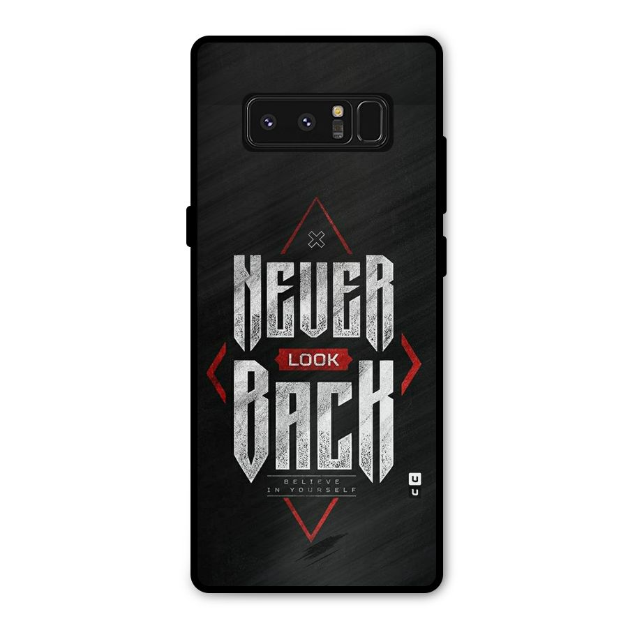 Never Look Back Diamond Metal Back Case for Galaxy Note 8