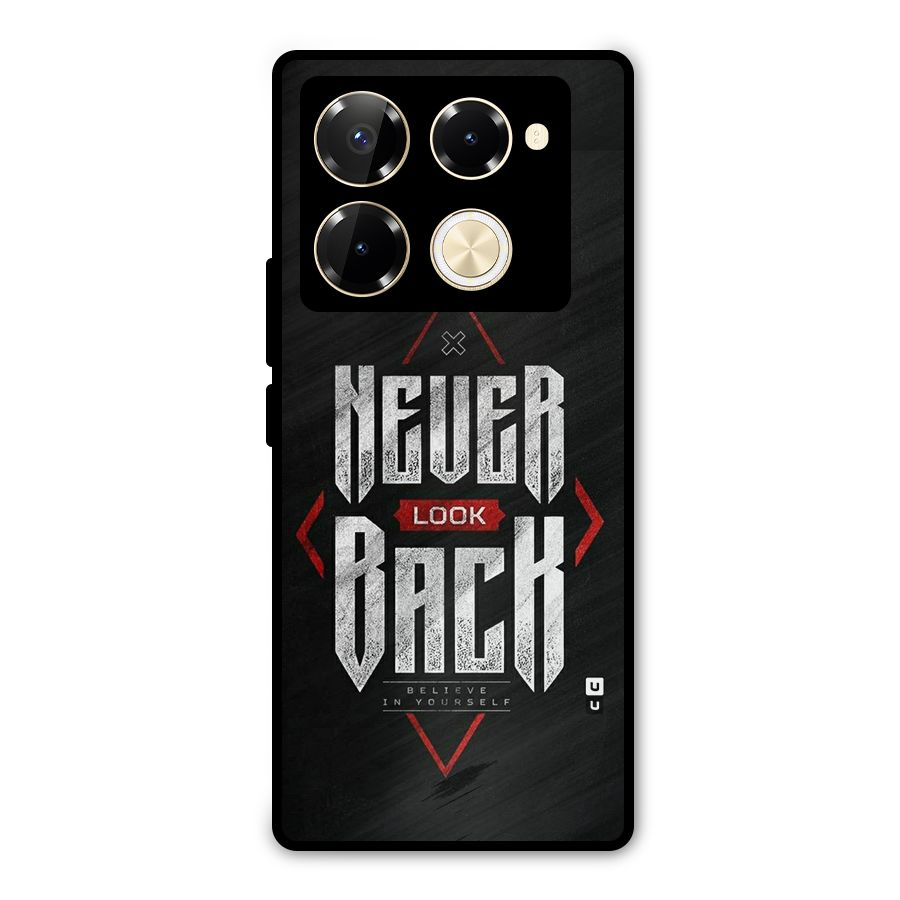 Never Look Back Diamond Metal Back Case for Infinix Note 40 Pro