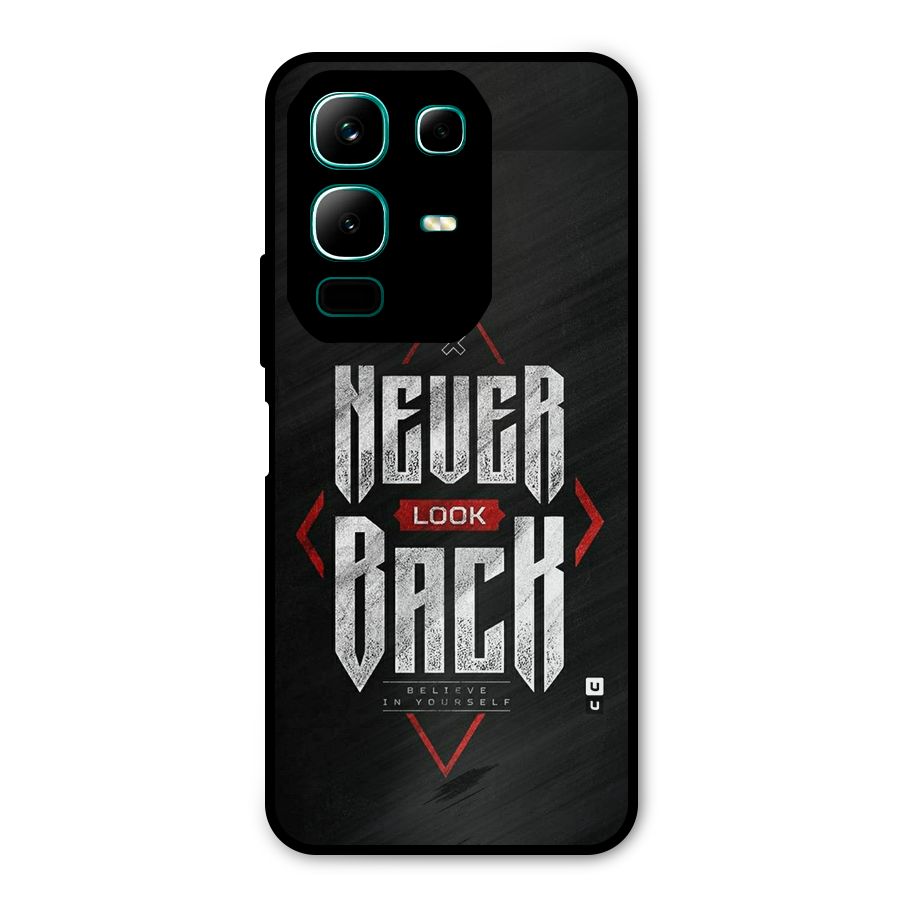 Never Look Back Diamond Metal Back Case for Infinix Note 50x
