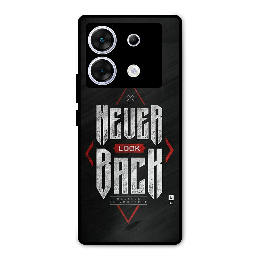 Never Look Back Diamond Metal Back Case for Infinix Zero 30 5G
