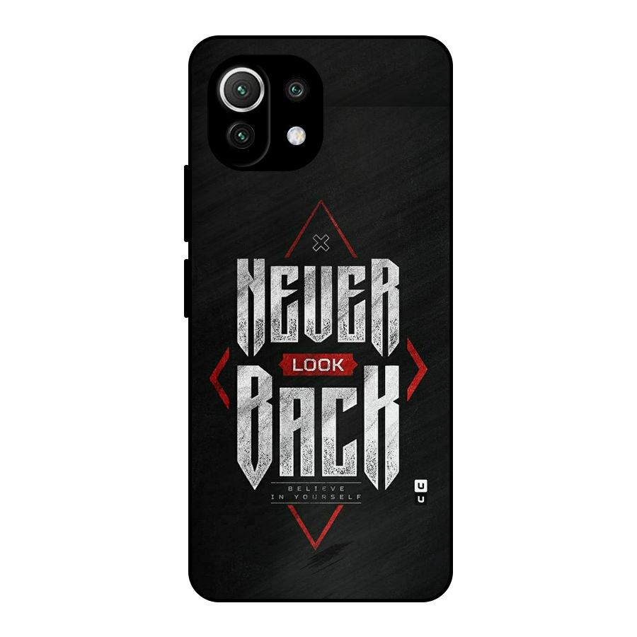 Never Look Back Diamond Metal Back Case for Mi 11 Lite NE 5G