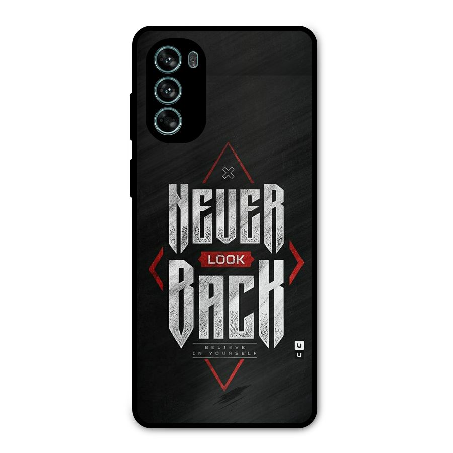 Never Look Back Diamond Metal Back Case for Moto G62