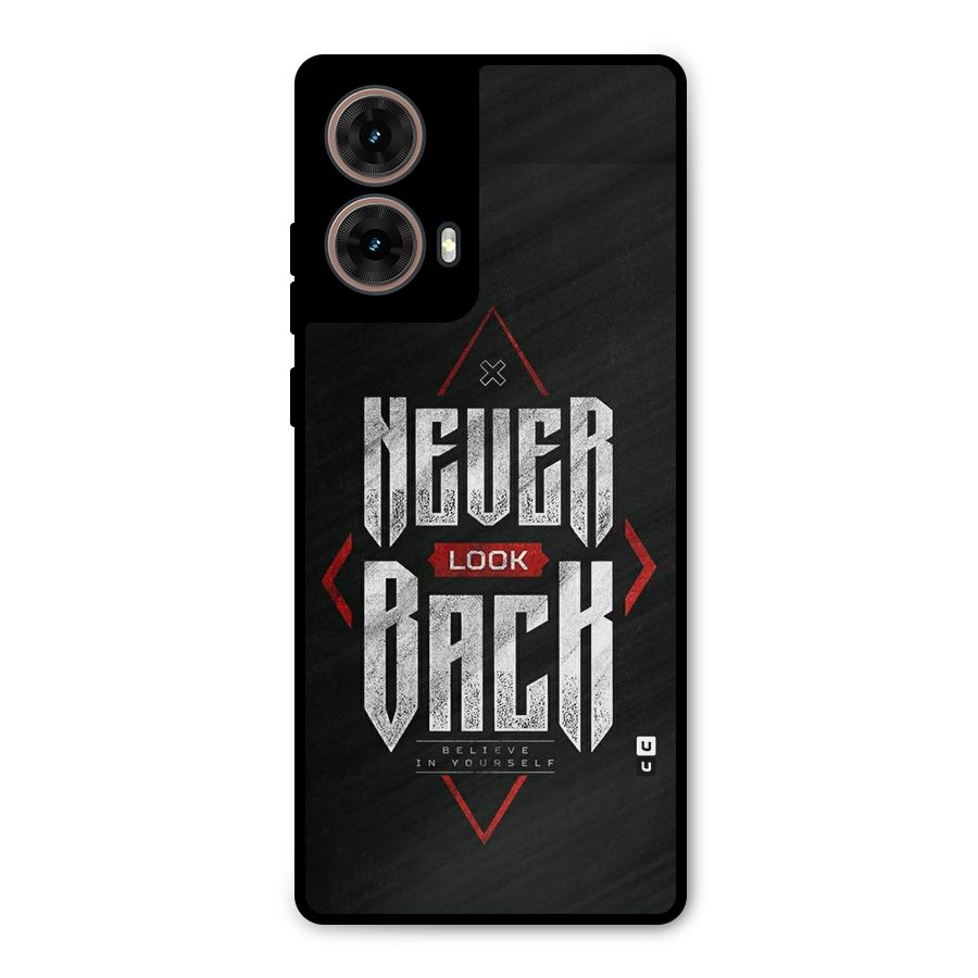 Never Look Back Diamond Metal Back Case for Moto G85