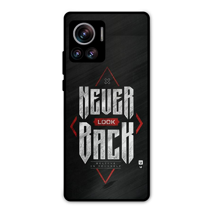Never Look Back Diamond Metal Back Case for Motorola Edge 30 Ultra