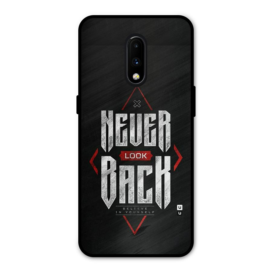 Never Look Back Diamond Metal Back Case for OnePlus 7