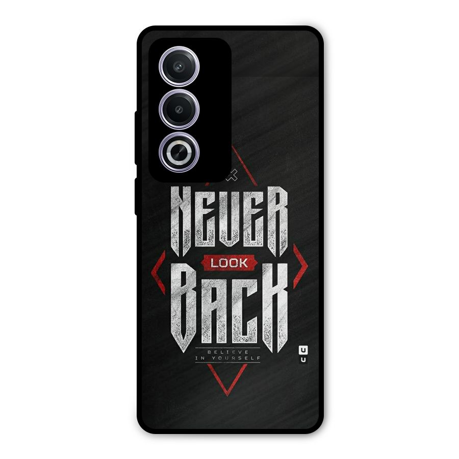 Never Look Back Diamond Metal Back Case for Oppo A3 Pro