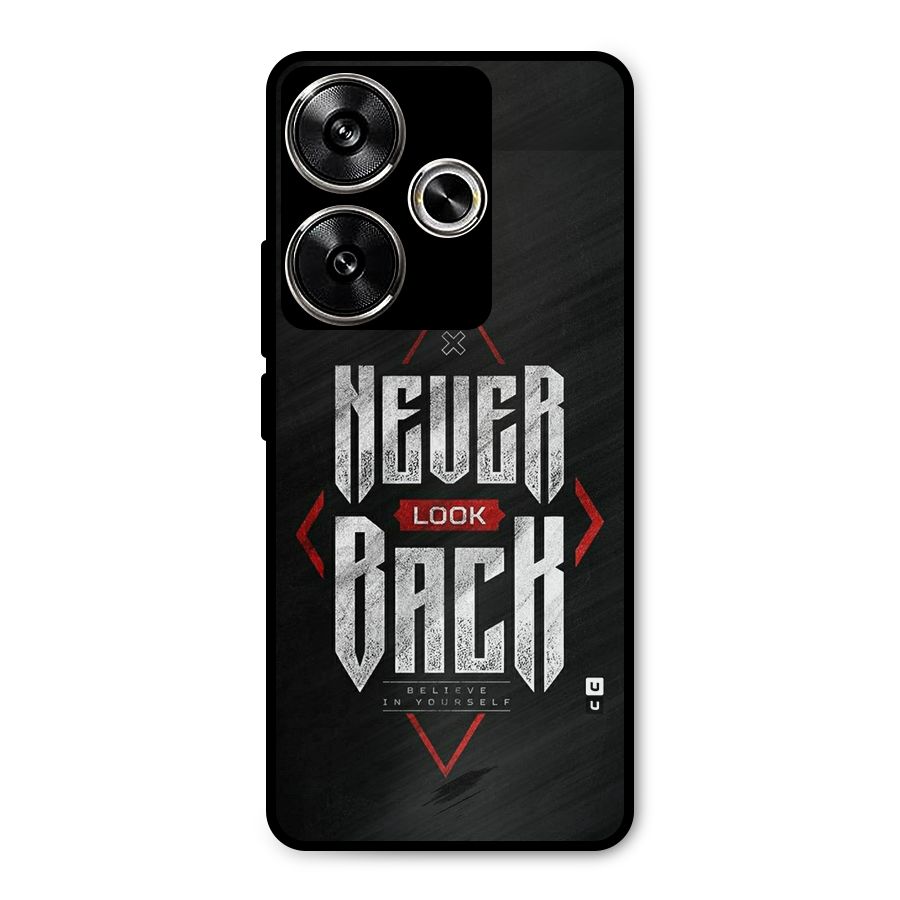 Never Look Back Diamond Metal Back Case for Poco F6