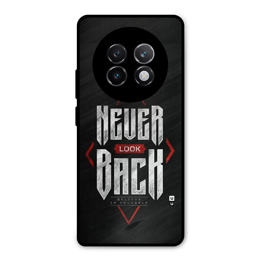 Never Look Back Diamond Metal Back Case for Realme 13 Plus