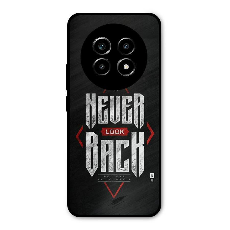 Never Look Back Diamond Metal Back Case for Realme 13 Pro