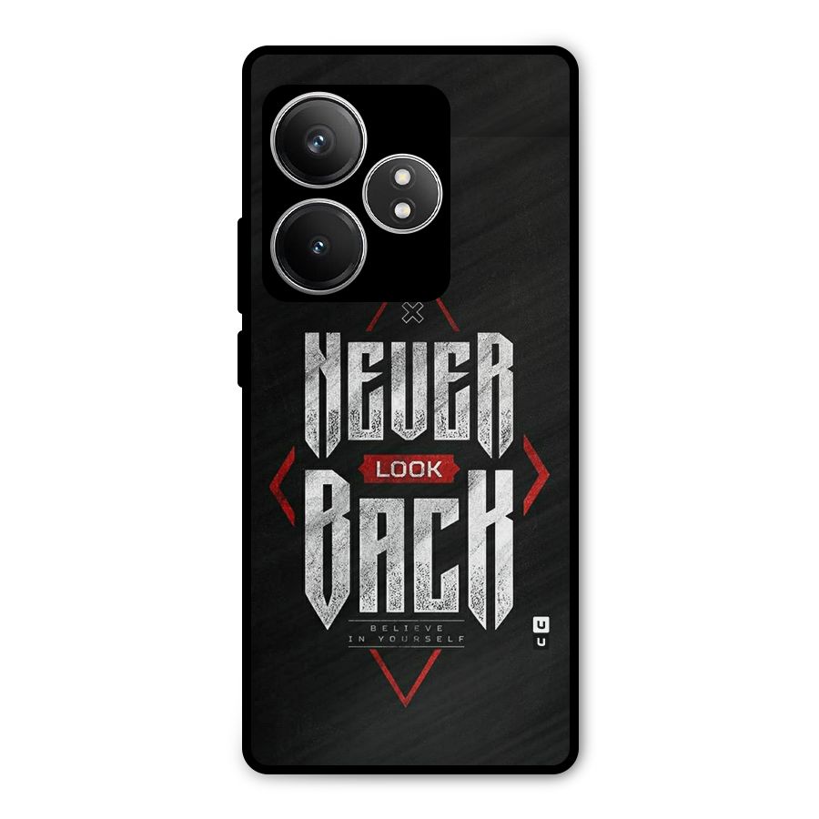 Never Look Back Diamond Metal Back Case for Realme GT 6T