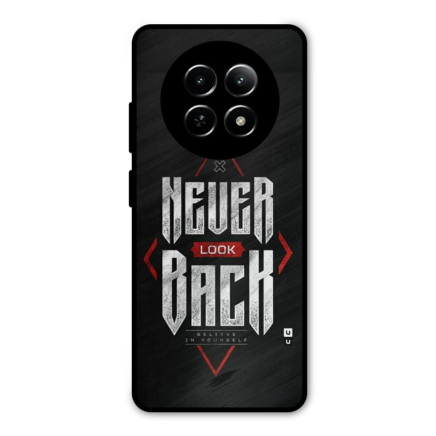 Never Look Back Diamond Metal Back Case for Realme Narzo N65