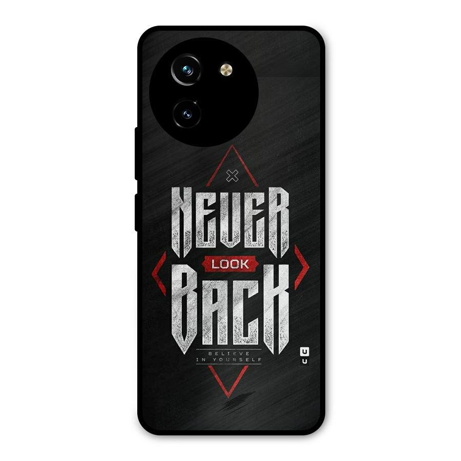 Never Look Back Diamond Metal Back Case for Vivo T3x