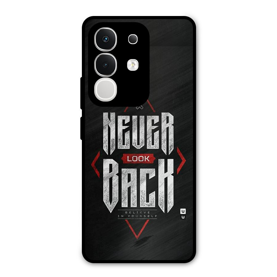 Never Look Back Diamond Metal Back Case for Vivo T4x