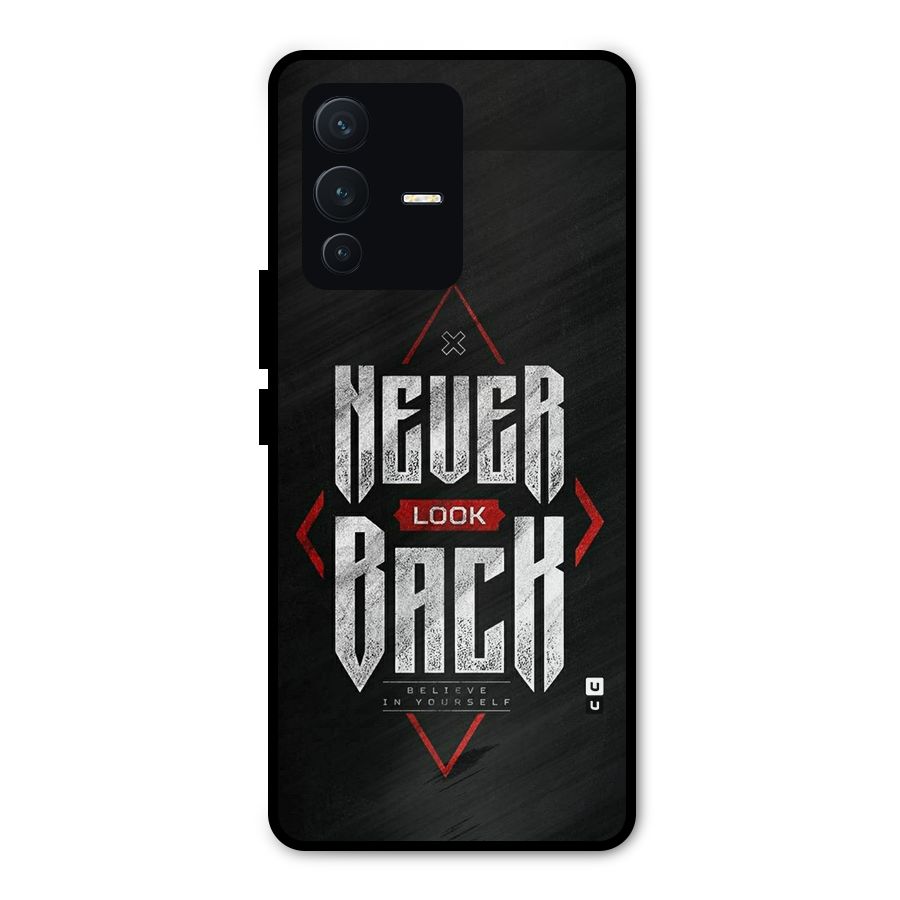 Never Look Back Diamond Metal Back Case for Vivo V23 Pro
