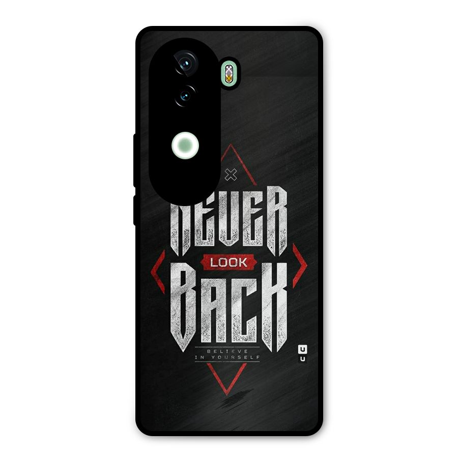Never Look Back Diamond Metal Back Case for Vivo V40e