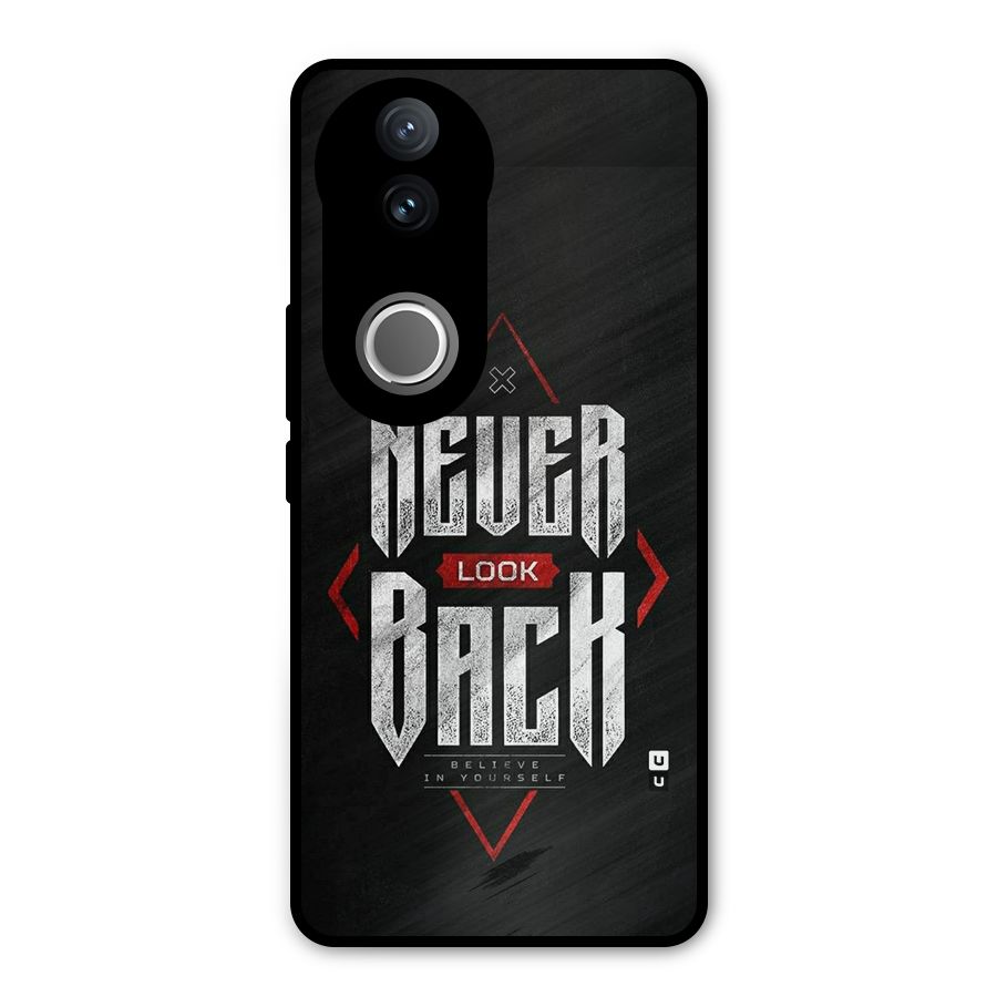 Never Look Back Diamond Metal Back Case for Vivo V50e