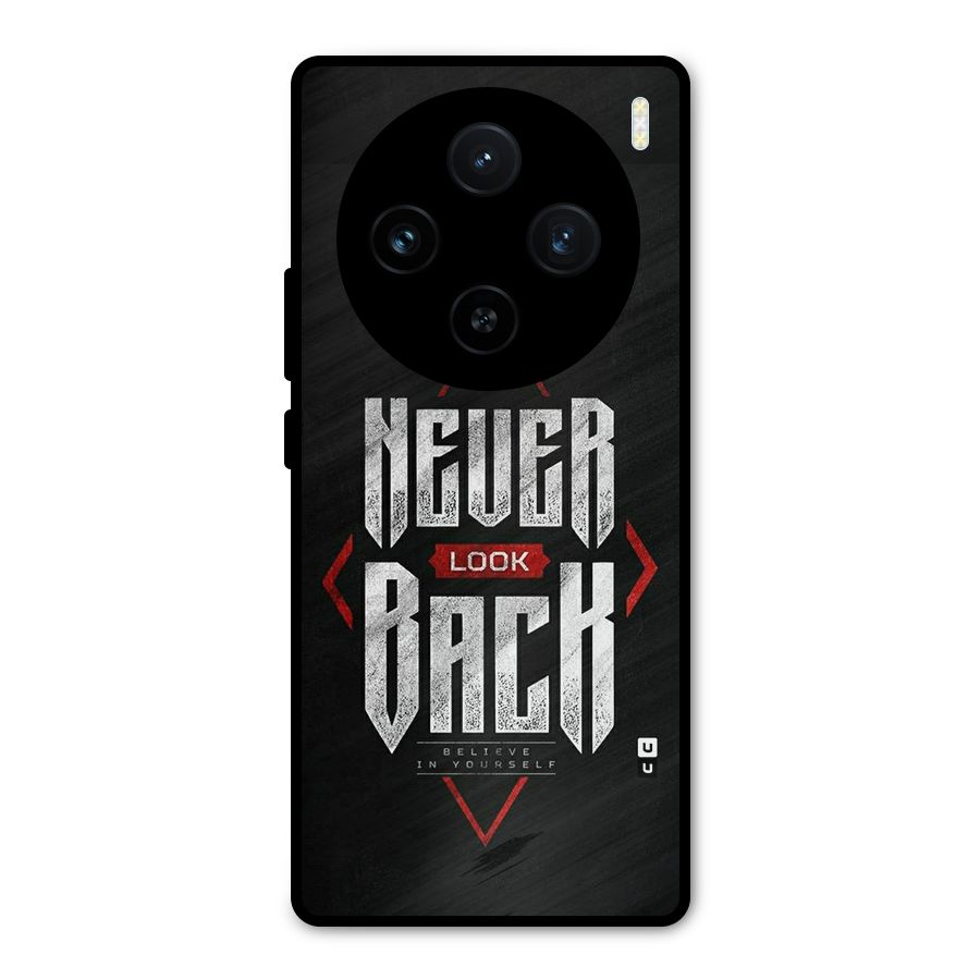 Never Look Back Diamond Metal Back Case for Vivo X100