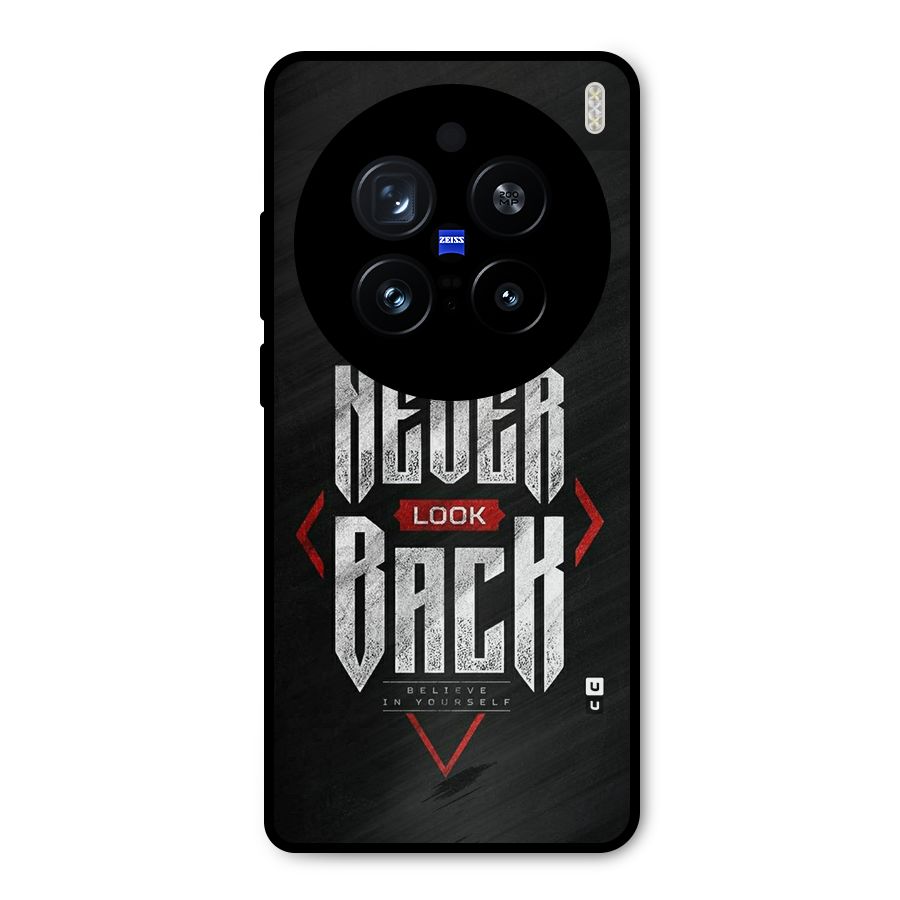 Never Look Back Diamond Metal Back Case for Vivo X200 Pro