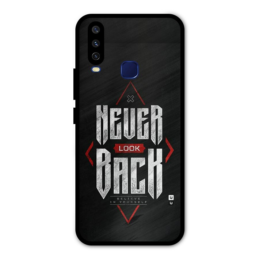 Never Look Back Diamond Metal Back Case for Vivo Y15
