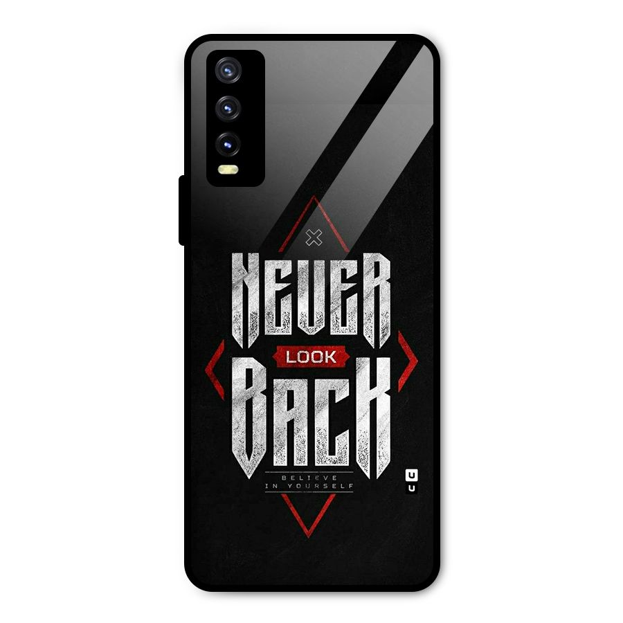 Never Look Back Diamond Metal Back Case for Vivo Y20