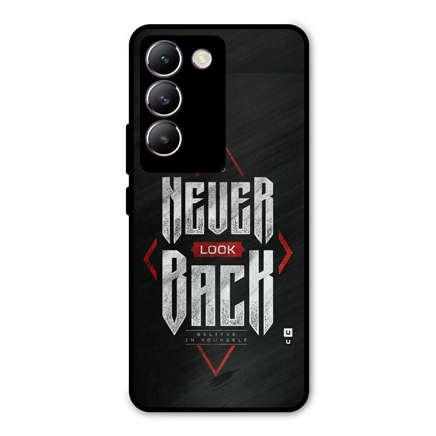 Never Look Back Diamond Metal Back Case for Vivo Y200e