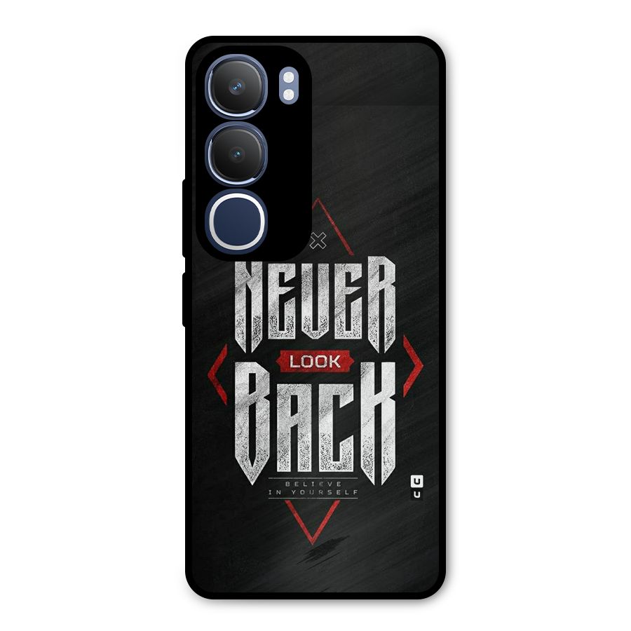 Never Look Back Diamond Metal Back Case for Vivo Y29
