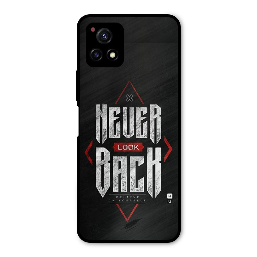 Never Look Back Diamond Metal Back Case for Vivo Y72 5G