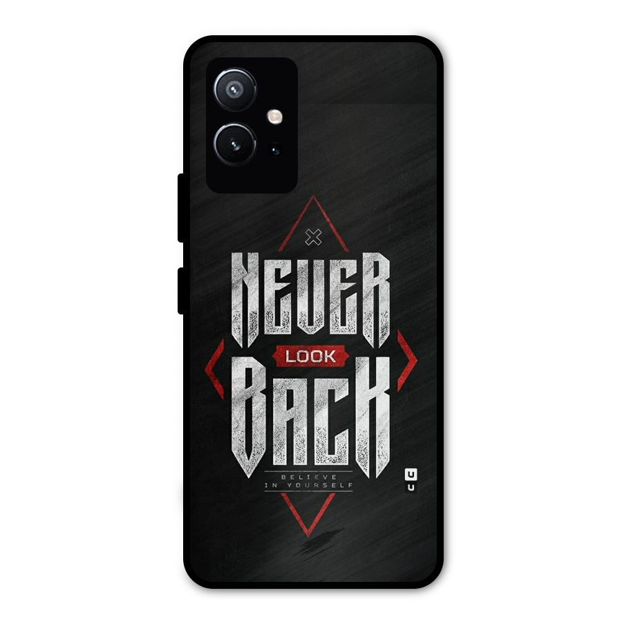 Never Look Back Diamond Metal Back Case for Vivo Y75 5G