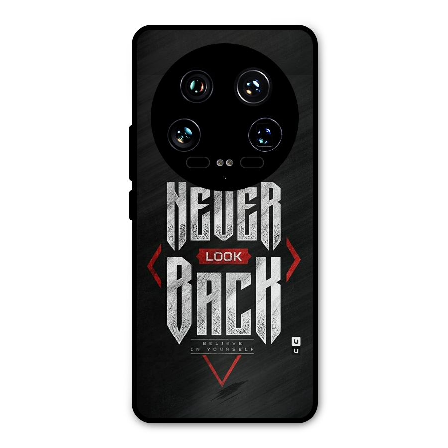 Never Look Back Diamond Metal Back Case for Xiaomi 14 Ultra