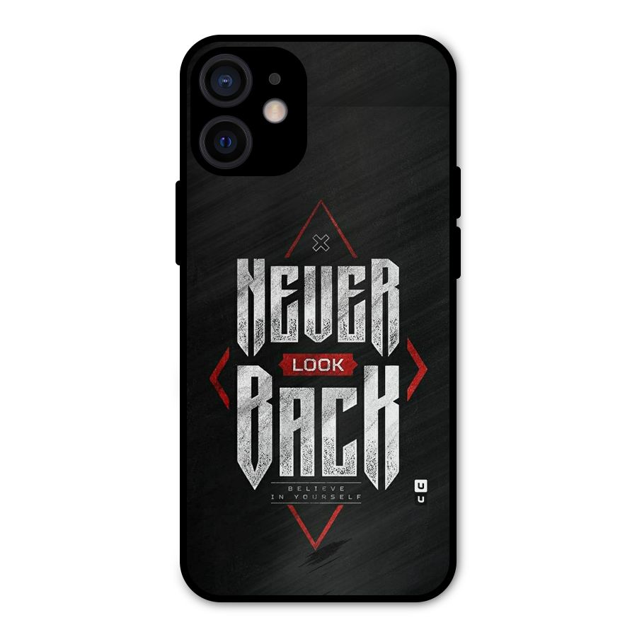 Never Look Back Diamond Metal Back Case for iPhone 12 Mini