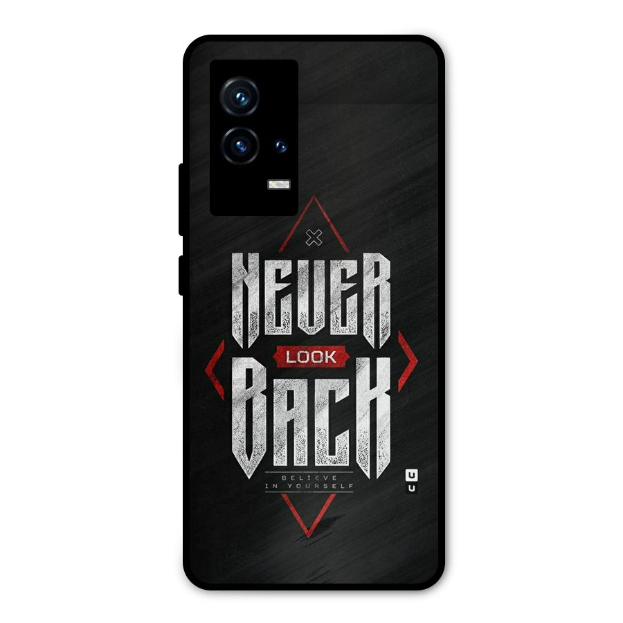 Never Look Back Diamond Metal Back Case for iQOO 9 5G