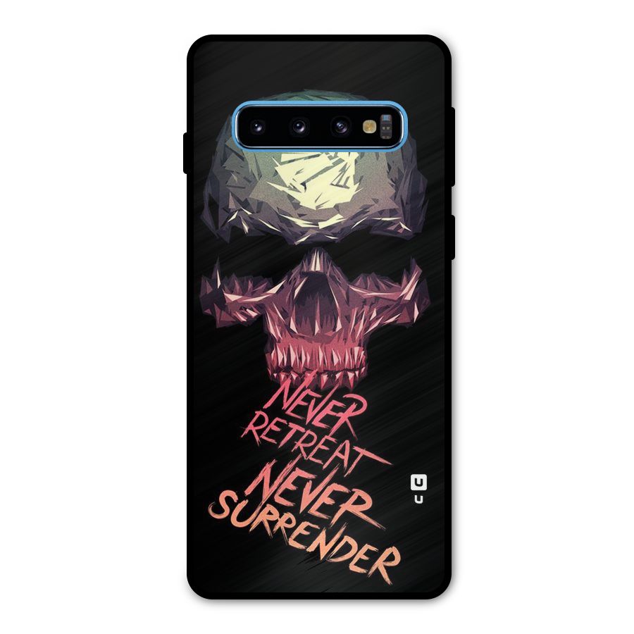 Never Retreat Metal Back Case for Galaxy S10