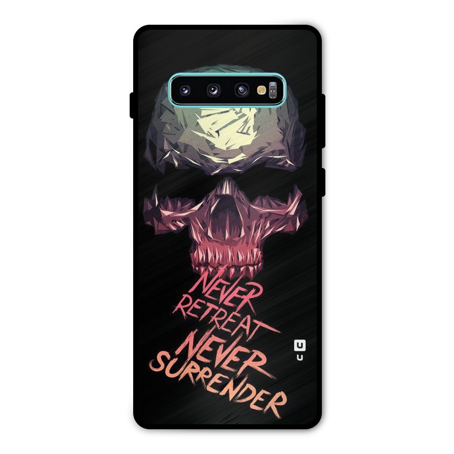 Never Retreat Metal Back Case for Galaxy S10 Plus