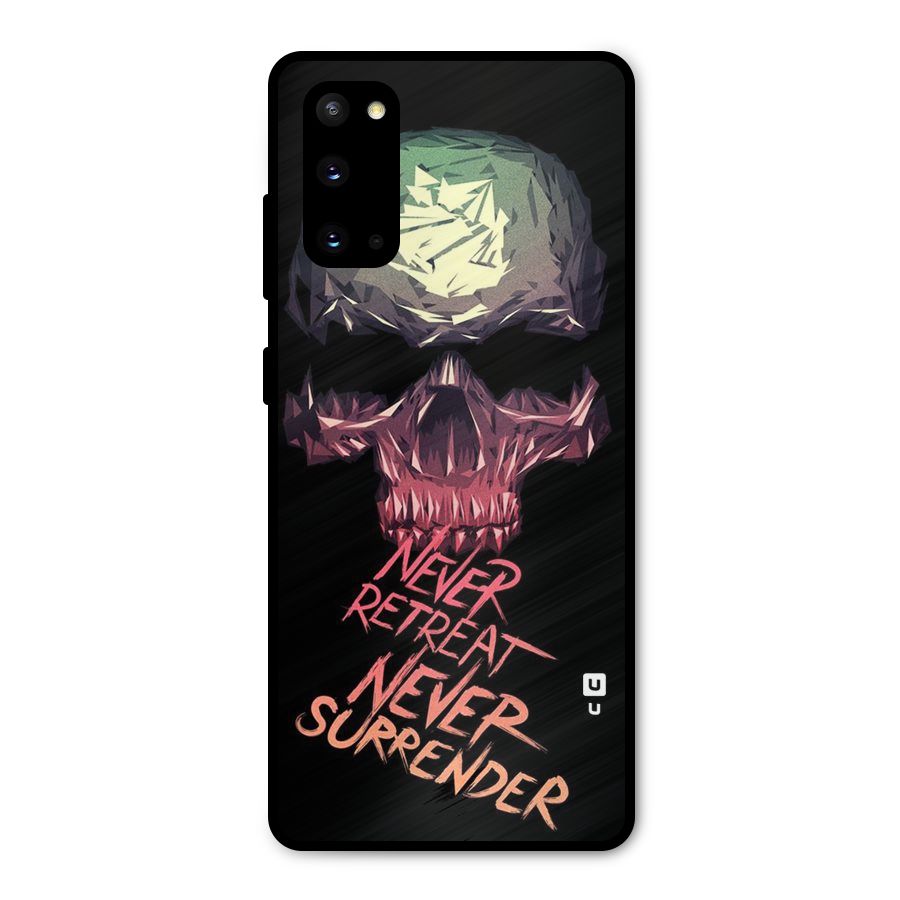Never Retreat Metal Back Case for Galaxy S20