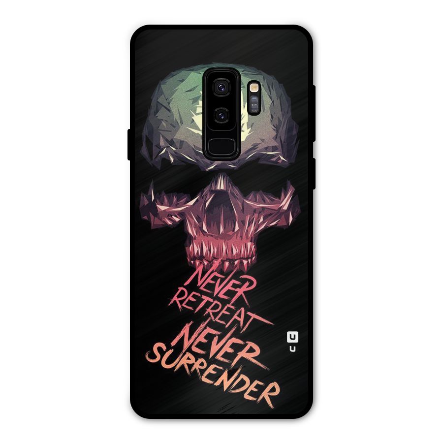Never Retreat Metal Back Case for Galaxy S9 Plus