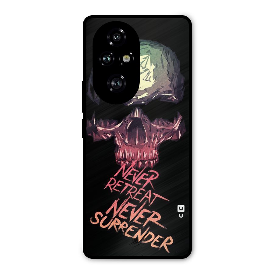 Never Retreat Metal Back Case for Honor 200 Pro