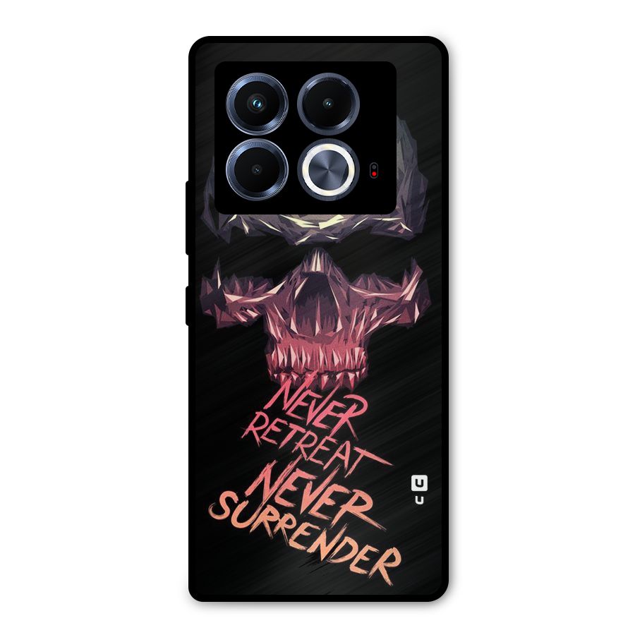 Never Retreat Metal Back Case for Infinix Note 40 5G